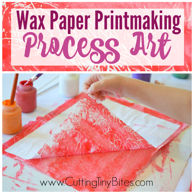 Wax Paper Printmaking - Process Art For Kids